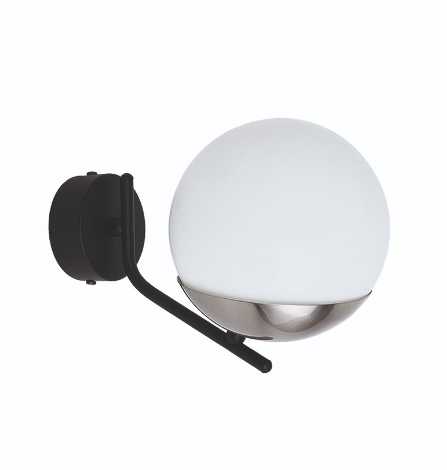 Lampa kinkiet loft czarny szkło kula SANTA 1725 J