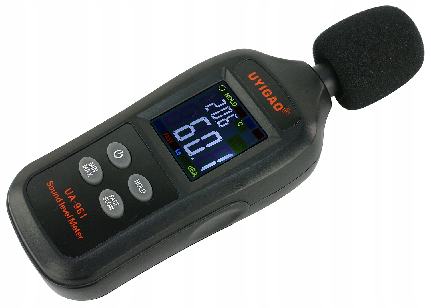 

Miernik Dźwięku Decybelomierz Sonometr Temp UA-961