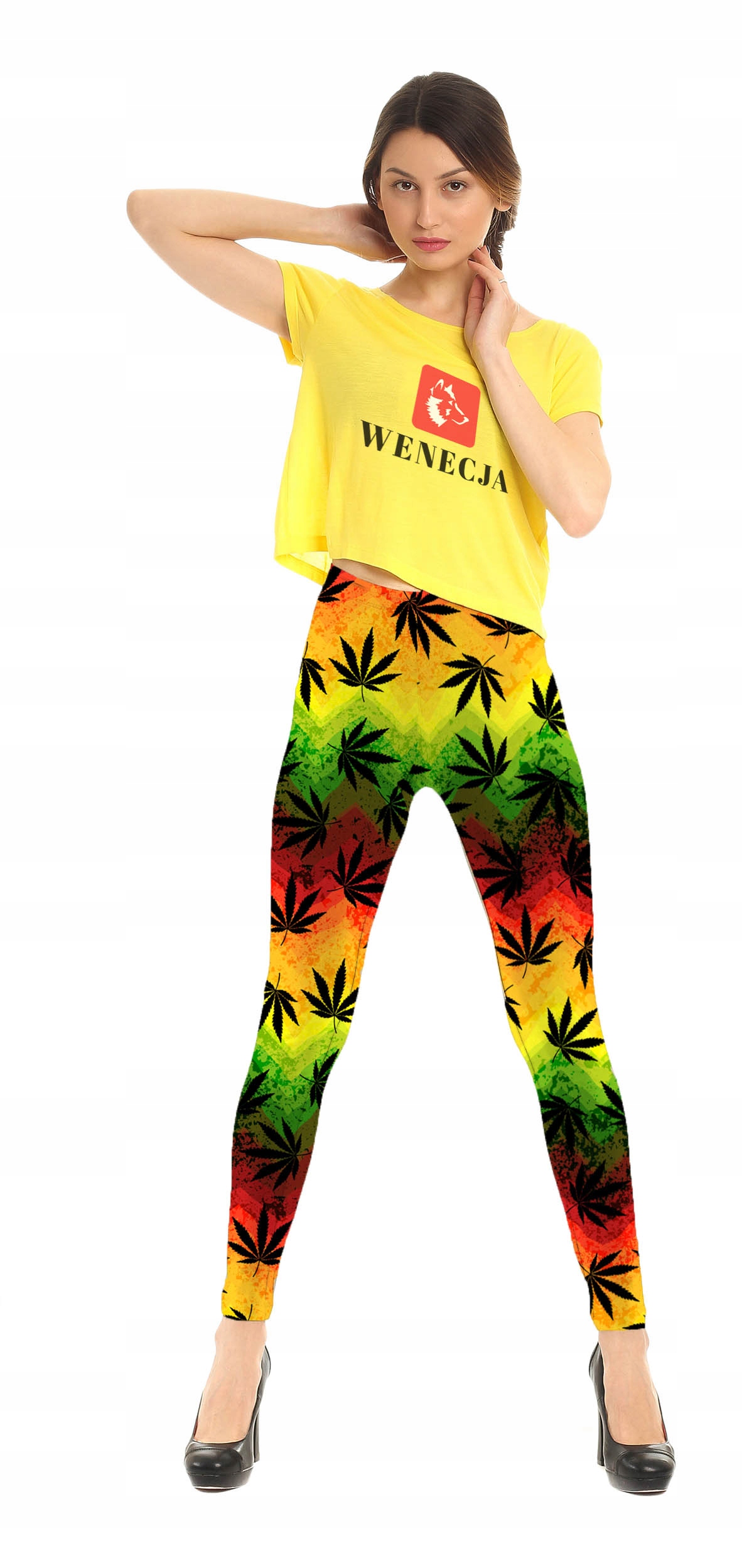 LEGGINSY RASTA FITNESS YOGA GETRY NADRUK Właściwości szybkoschnące