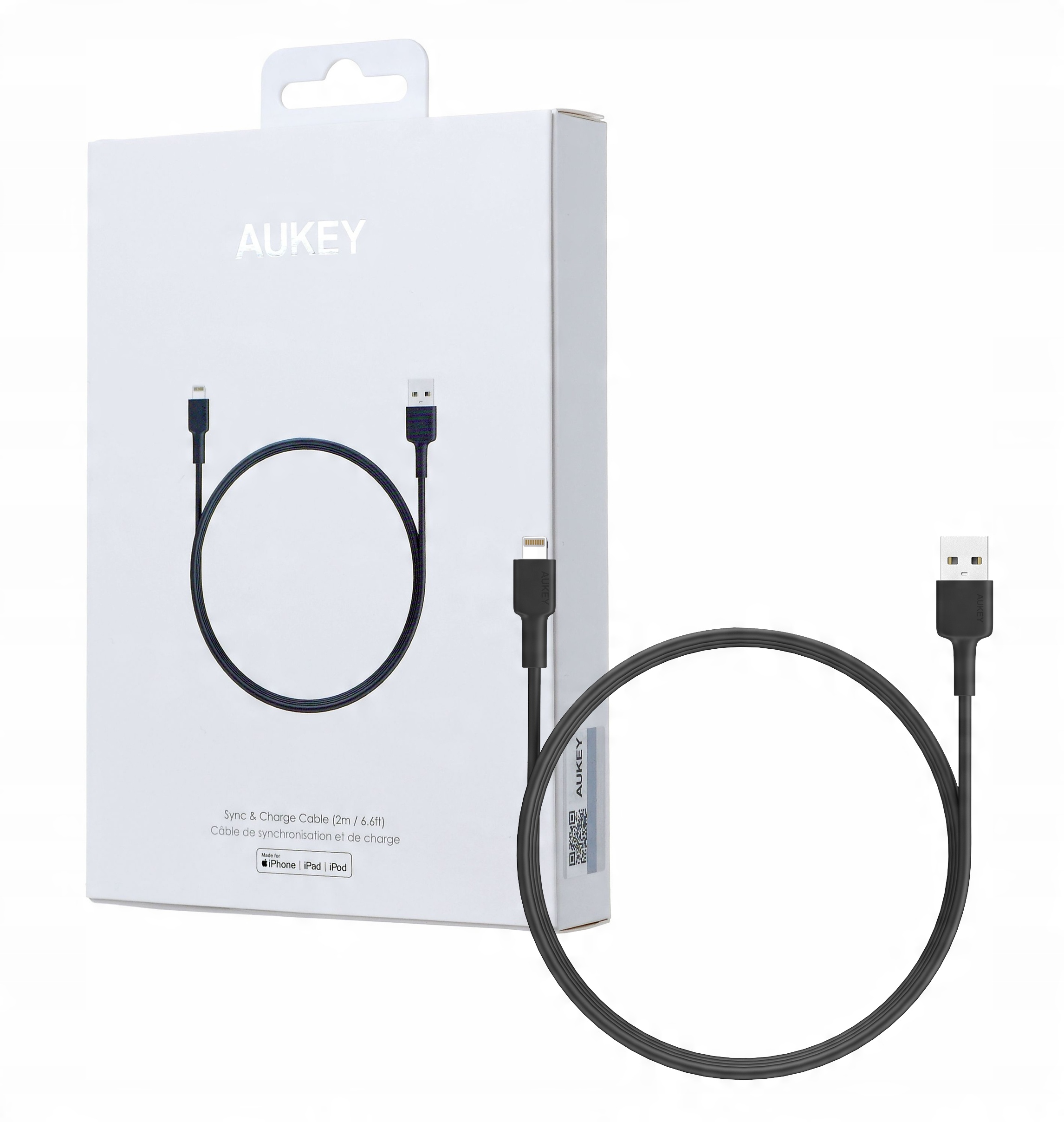 

Aukey CB-BAL2 nylonowy wzmocniony Lightning Apple