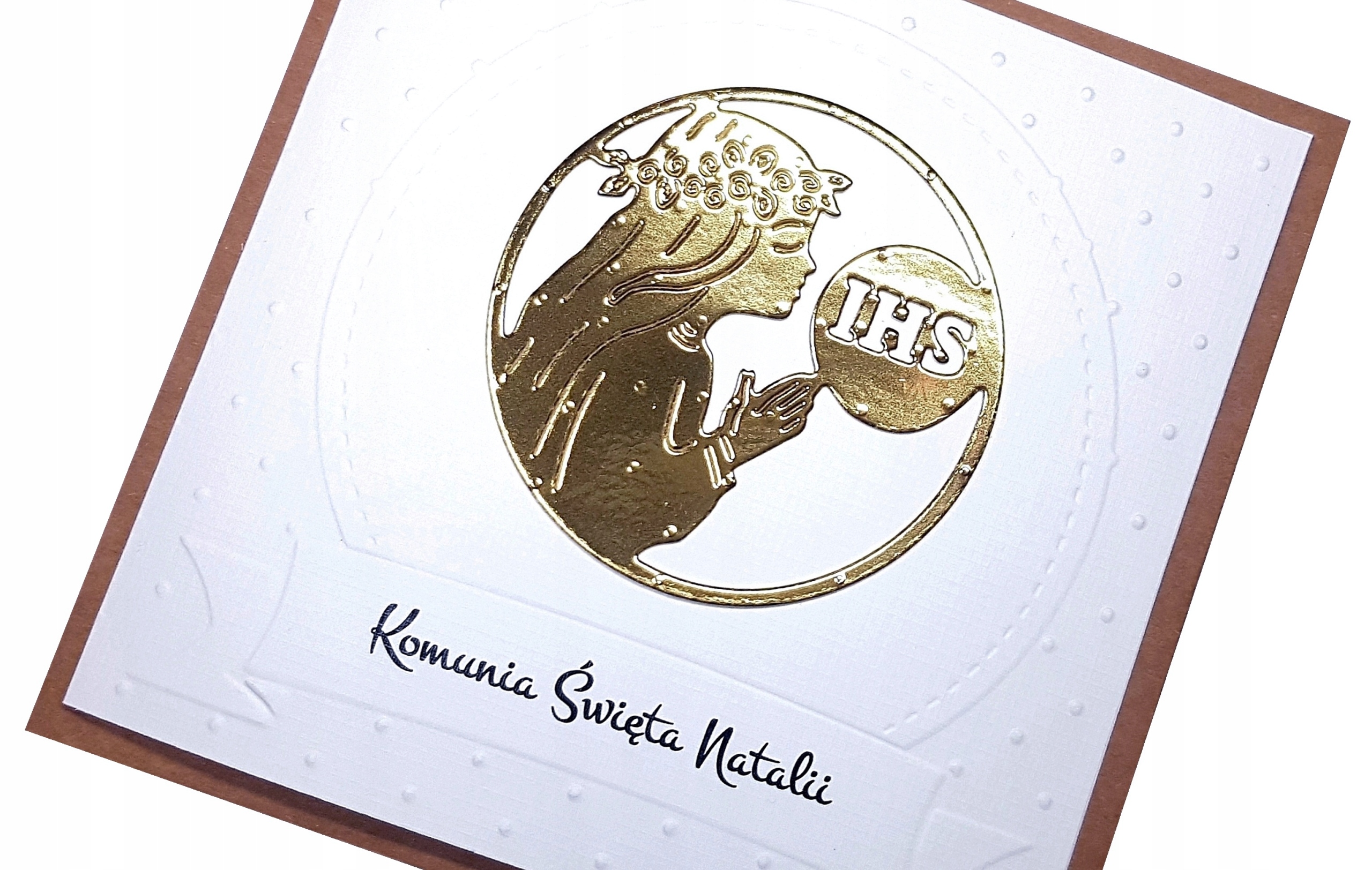 ZAPROSZENIA NA KOMUNIĘ KOMUNIJNE - ZŁOTE DZIECKO