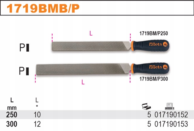 PILNIK PLASKI UNIWERSALNY 250MM BETA 1719BMB P250 Producent code 1719BMB P250