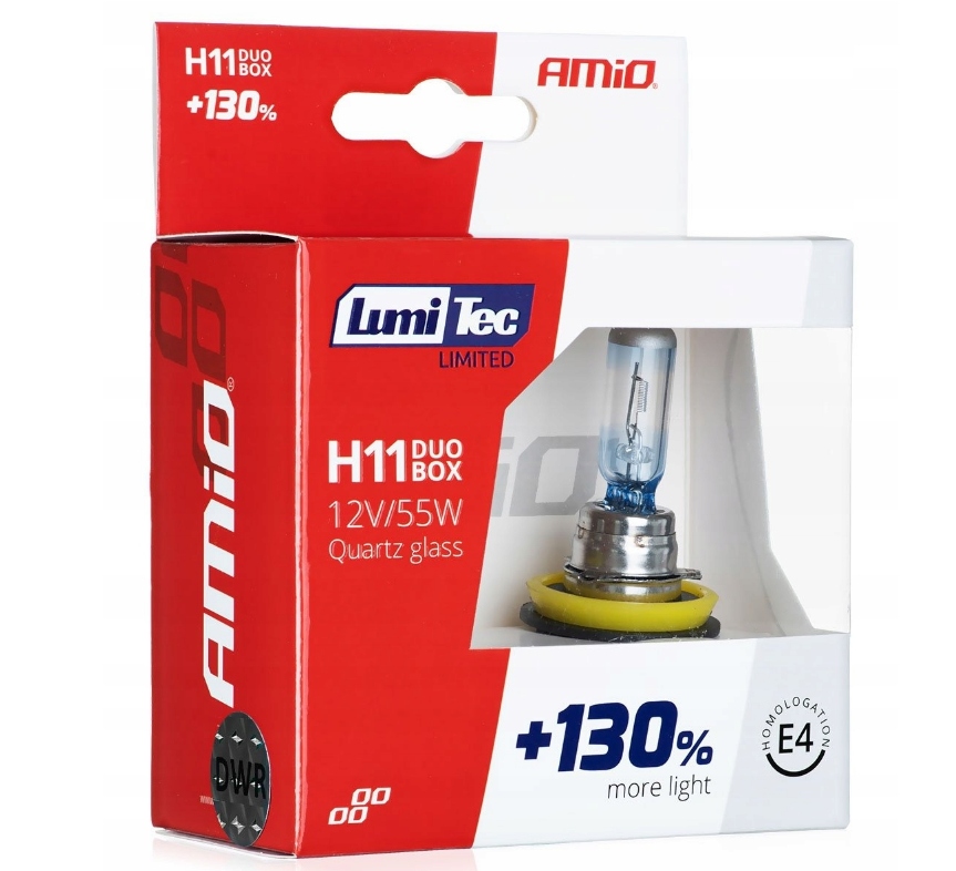 

2x Żarówka AMiO H11 12V 55W +130% xenon look 5000K