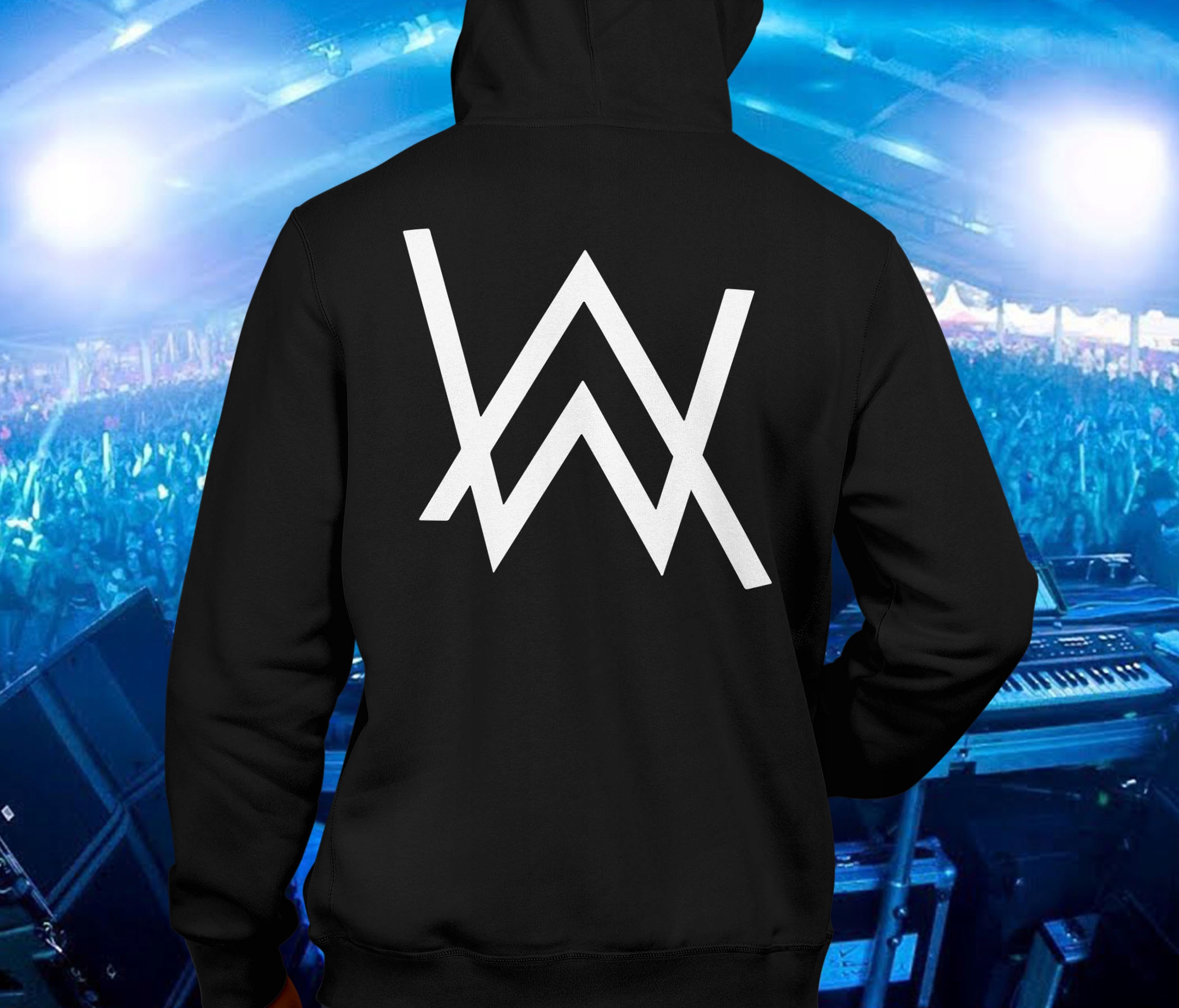 Bluza męska ALAN WALKER z kapturem czarna S Rozmiar S