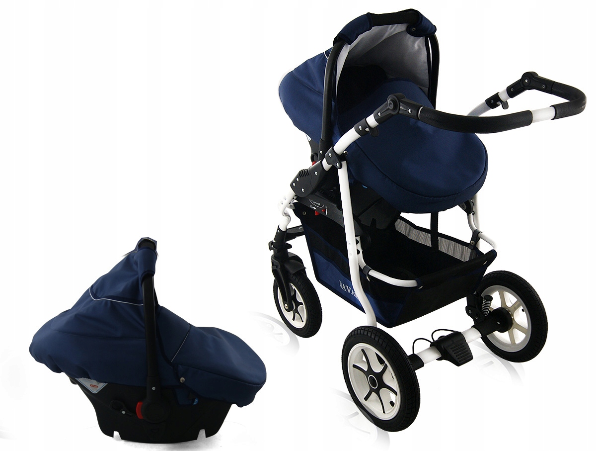 WÓZEK 3W1 WÓZKI DZIECIĘCE BAVARIO GŁEB SPA KRASNAL Kod producenta Krasnal BAVARIO white 3w1