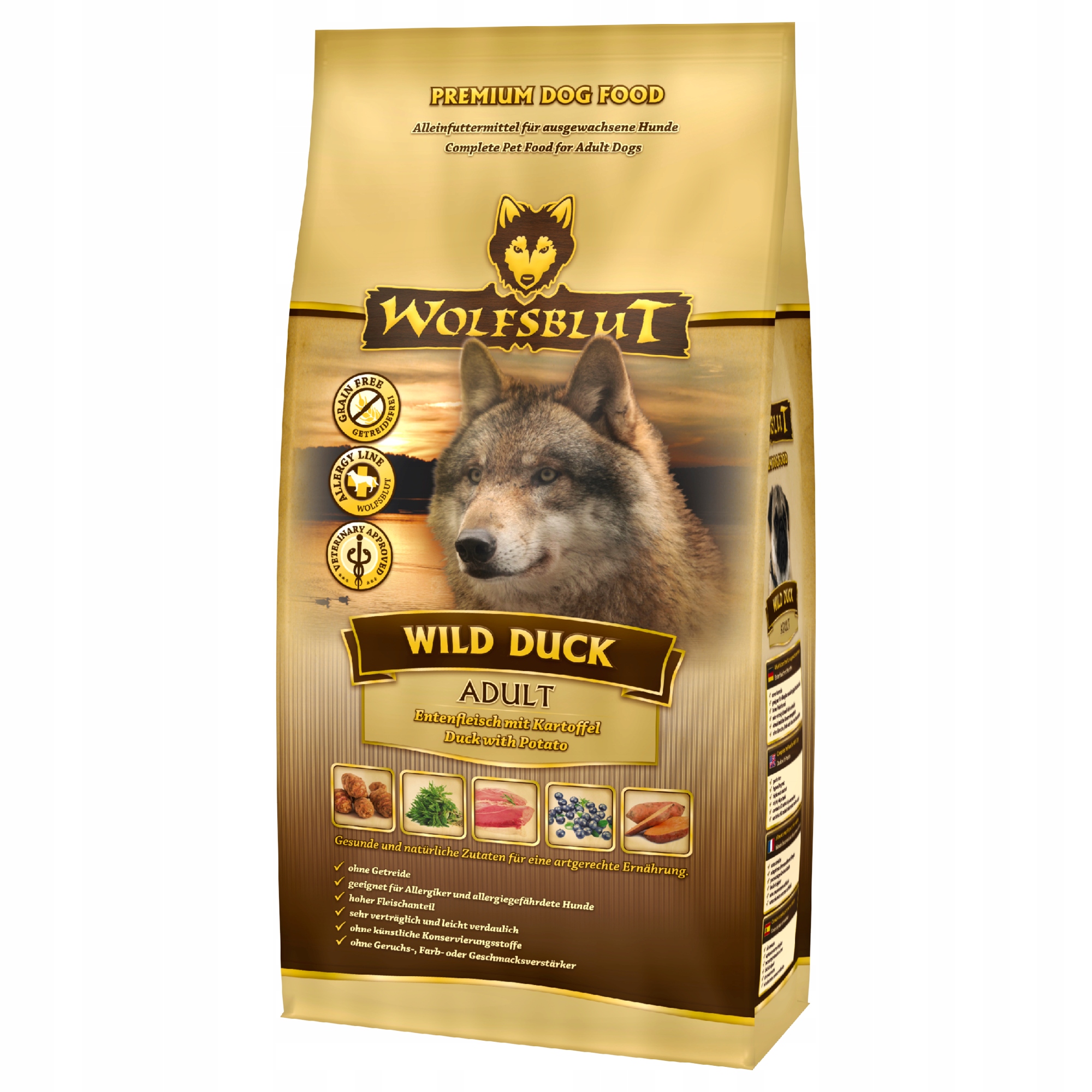 Wolfsblut Wild Duck Adult 12,5KG kaczka/ziemniak