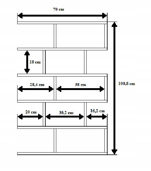 PÓŁKA WISZĄCA REGAŁ MODUŁOWY PRZEDPOKÓJ NR 4 BIAŁY Marka inna