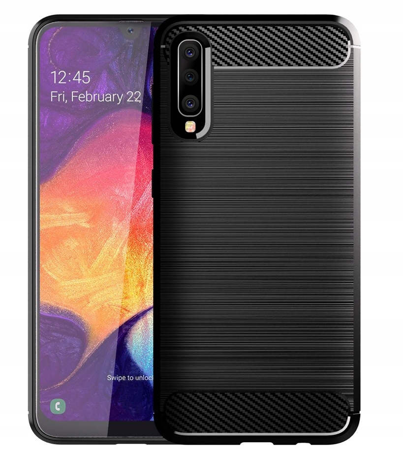 

Etui Do Samsung A50 Carbon Case Slim+szkło