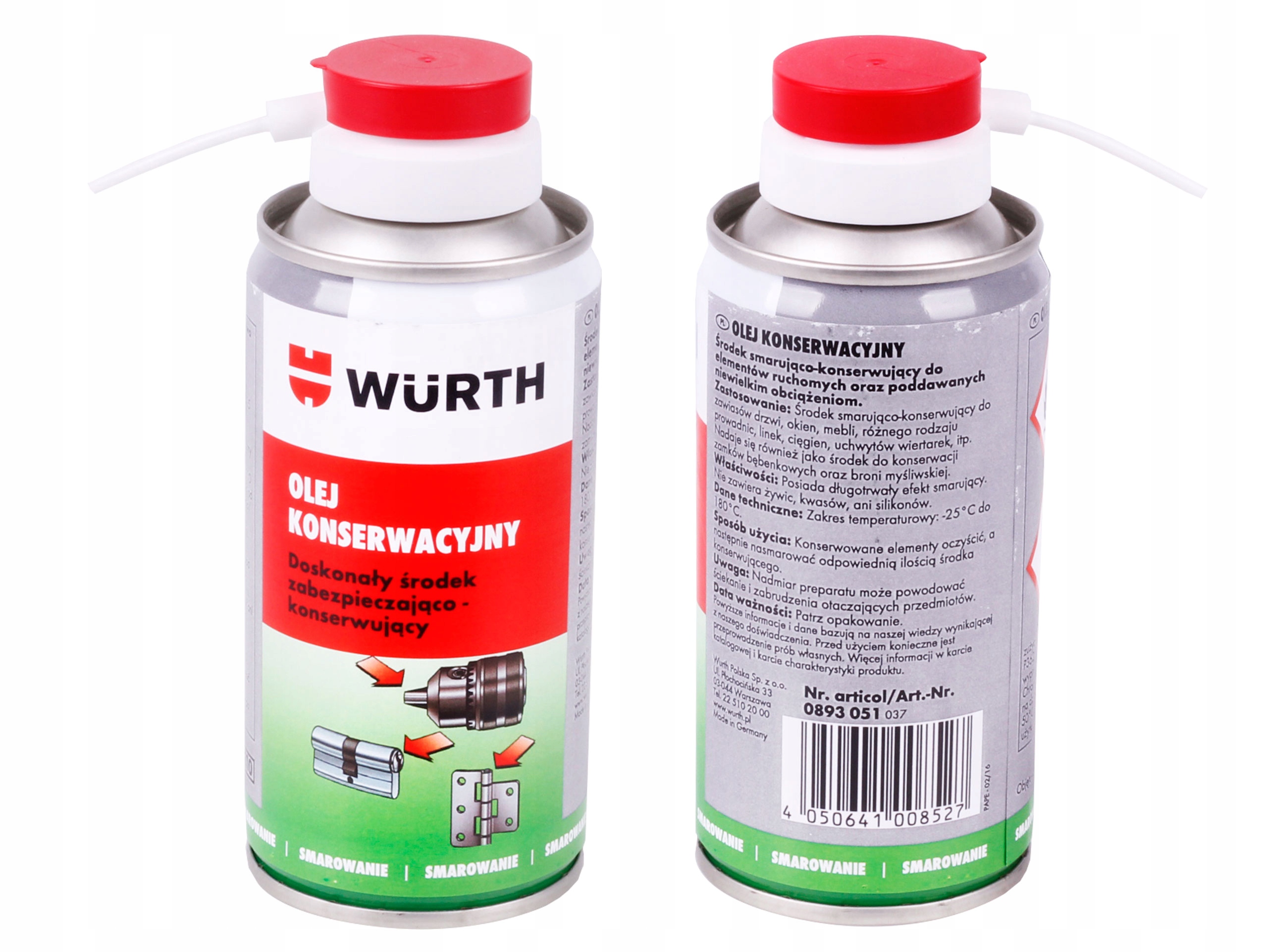 

Olej konserwujący Wurth 150 ml oczyszcza penetruje