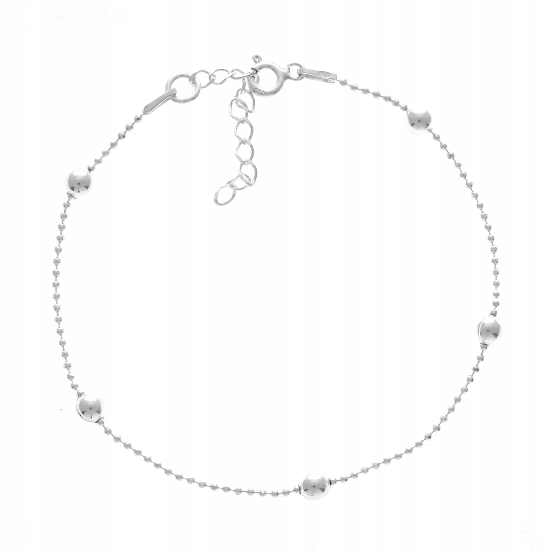 

Kuleczki Bransoletka Diamentowana Srebro 925