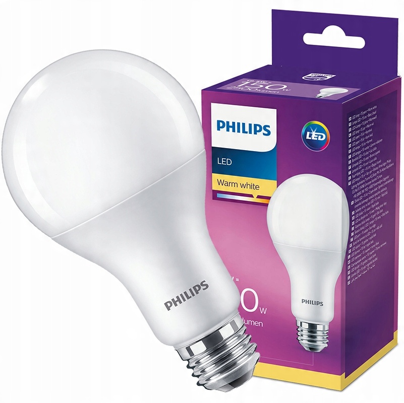 

Żarówka Led E27 19,5W = 150W 2700K Ww 150' Philips