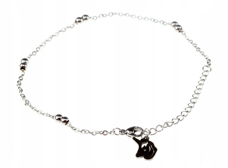 

H4389 Bransoletka Na Nogę Stal 316L 25cm