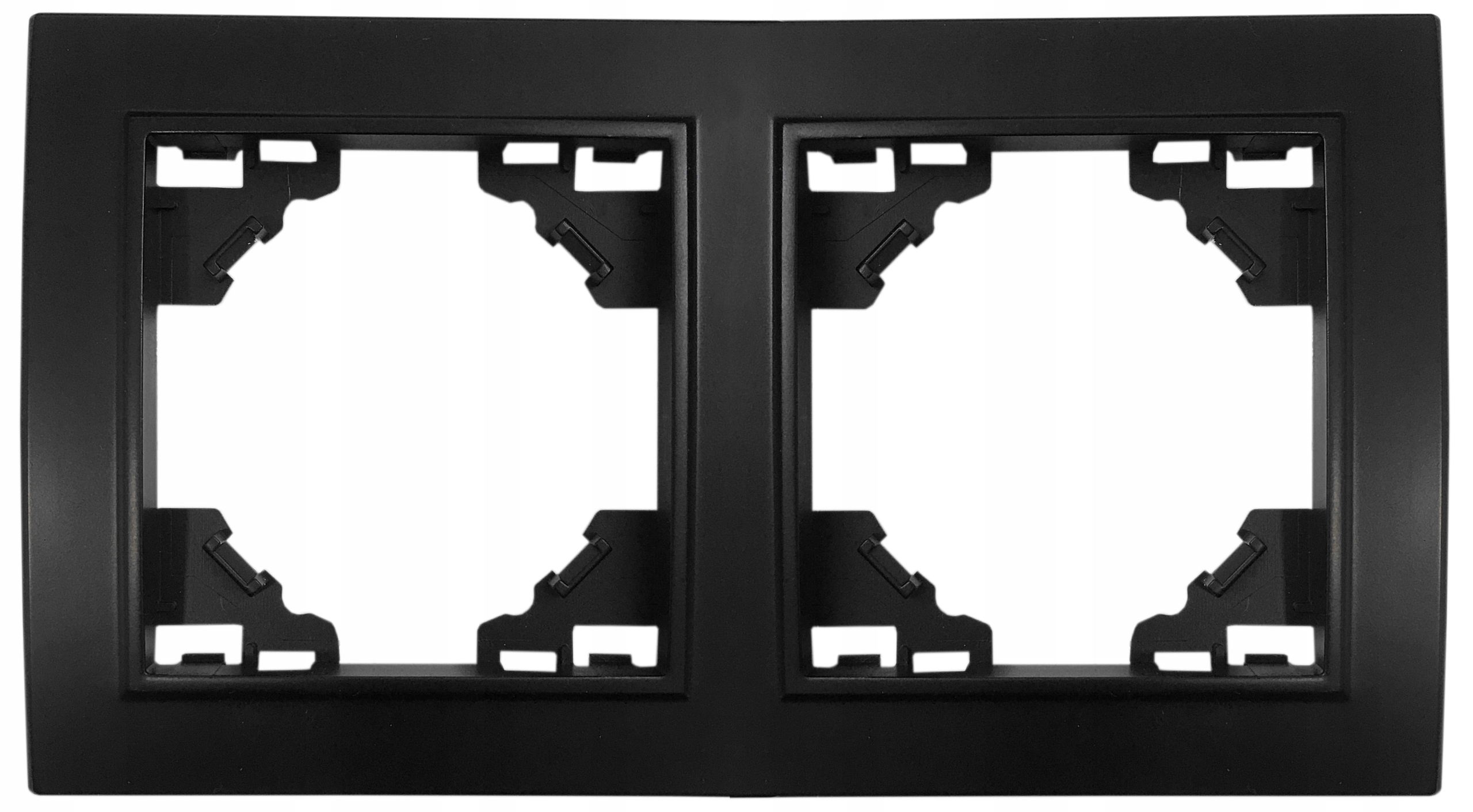 QUADRA RAMKA PODWÓJNA CZARNA MATOWA PREMIUM MAT