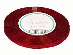 

Rypsowa wstążka tasiemka ryps Bordowa 6mm 22m