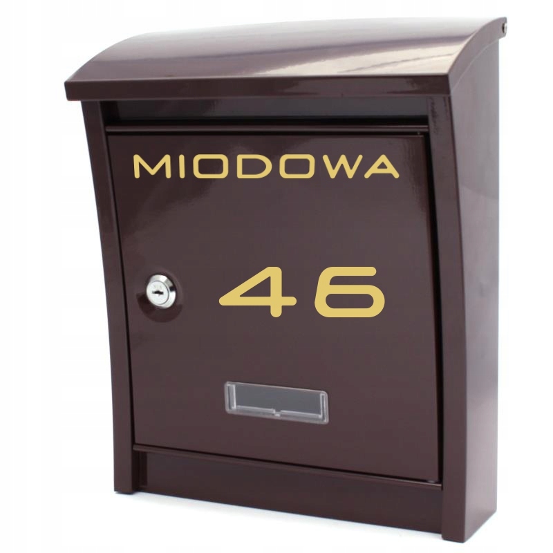 NOWOCZESNA SKRZYNKA NA LISTY DOWOLNY NAPIS ADRES