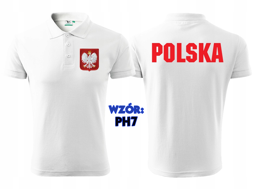 Koszulka Polo KIBICA POLSKA ORZEŁEK haft Rozmiar L (52)