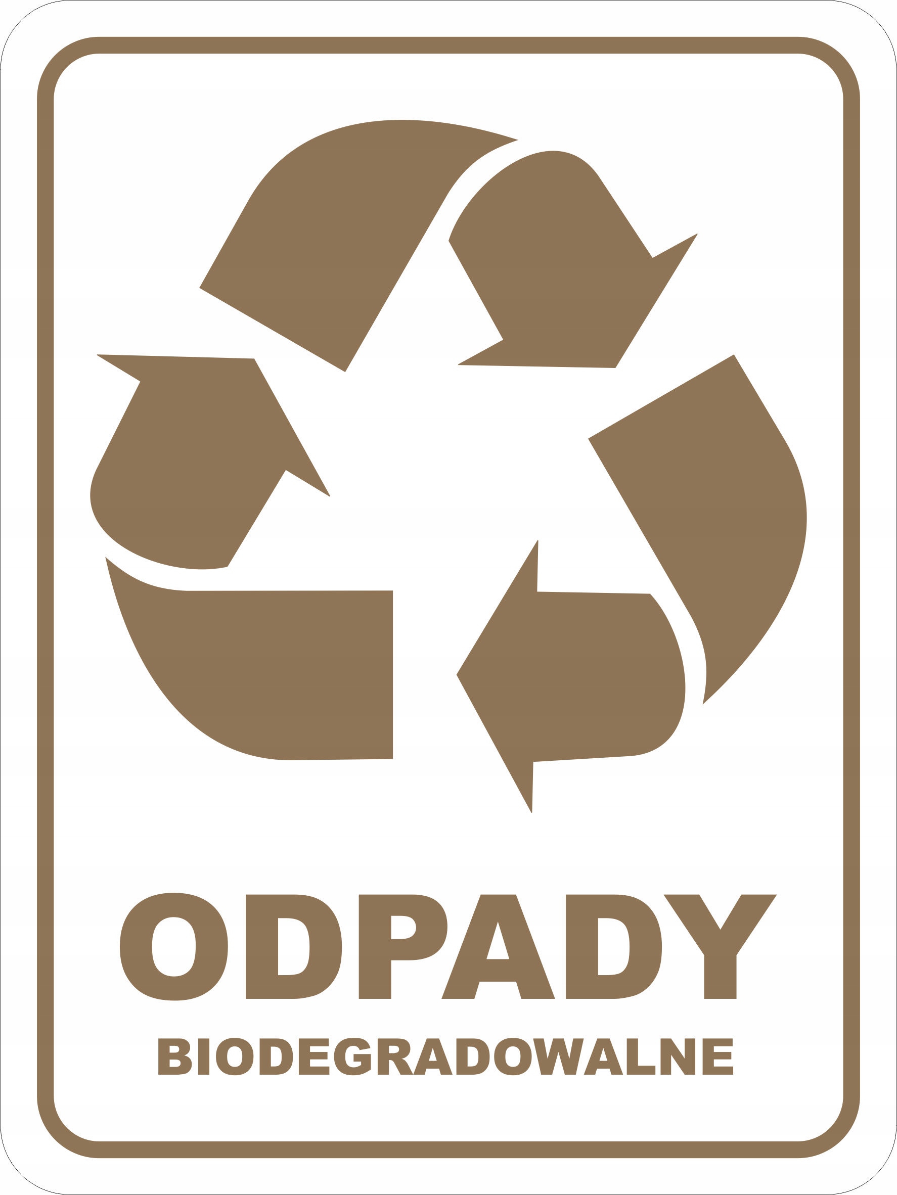

Naklejka segregacja śmieci odpady Bio 15x20