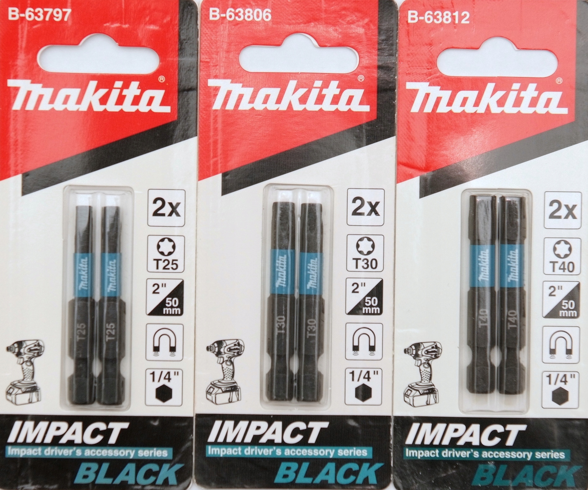 

Makita Bity Impact Black 50mm T25 T30 T40
