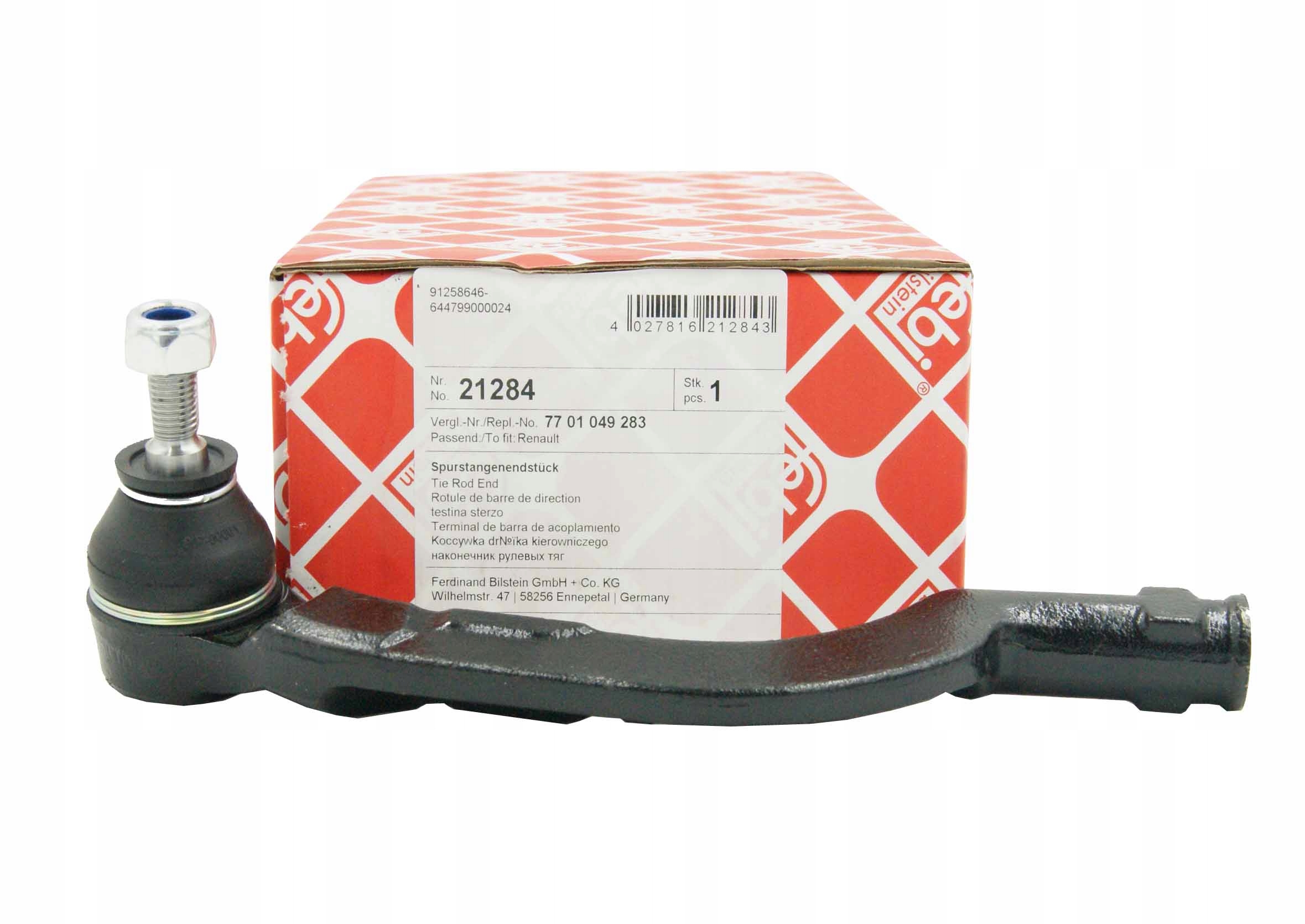 2 x FEBI KONCOWKA DRAZKA DO RENAULT LAGUNA II Installation side front right