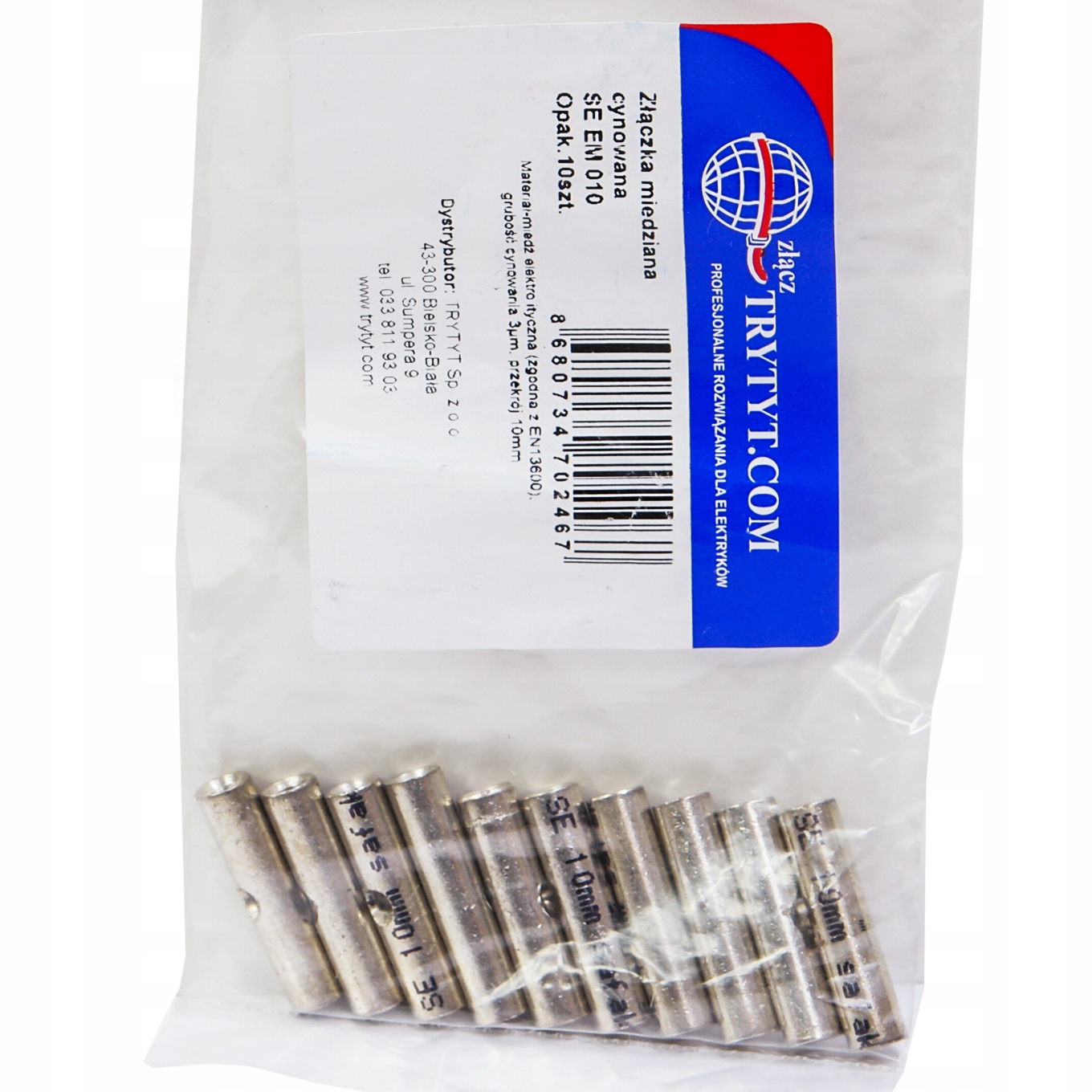 

Złączka miedziana standard cynowana 10mm Se EM010