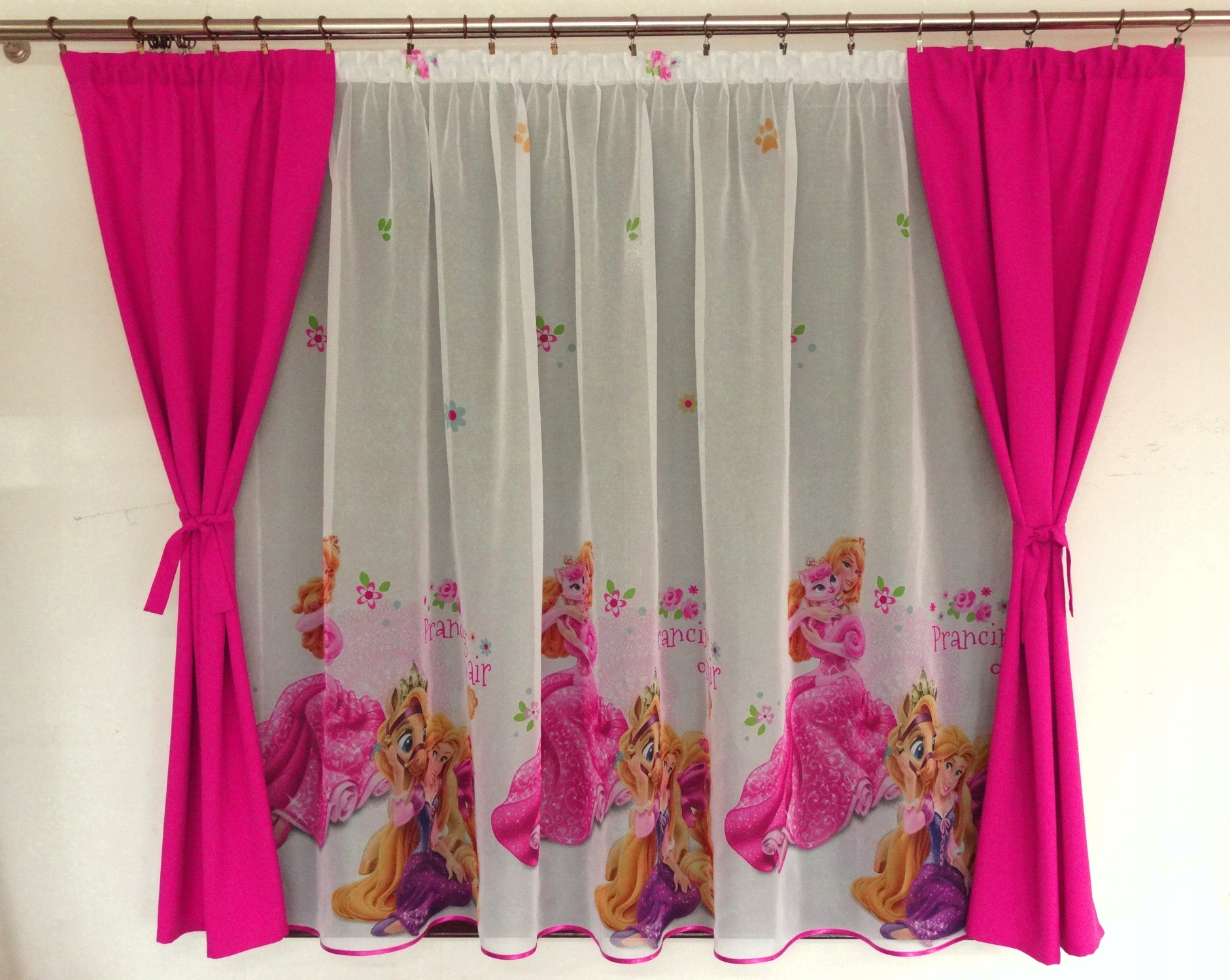 

Mg Kpl Firana Disney Księżniczki + zasłonki Róż