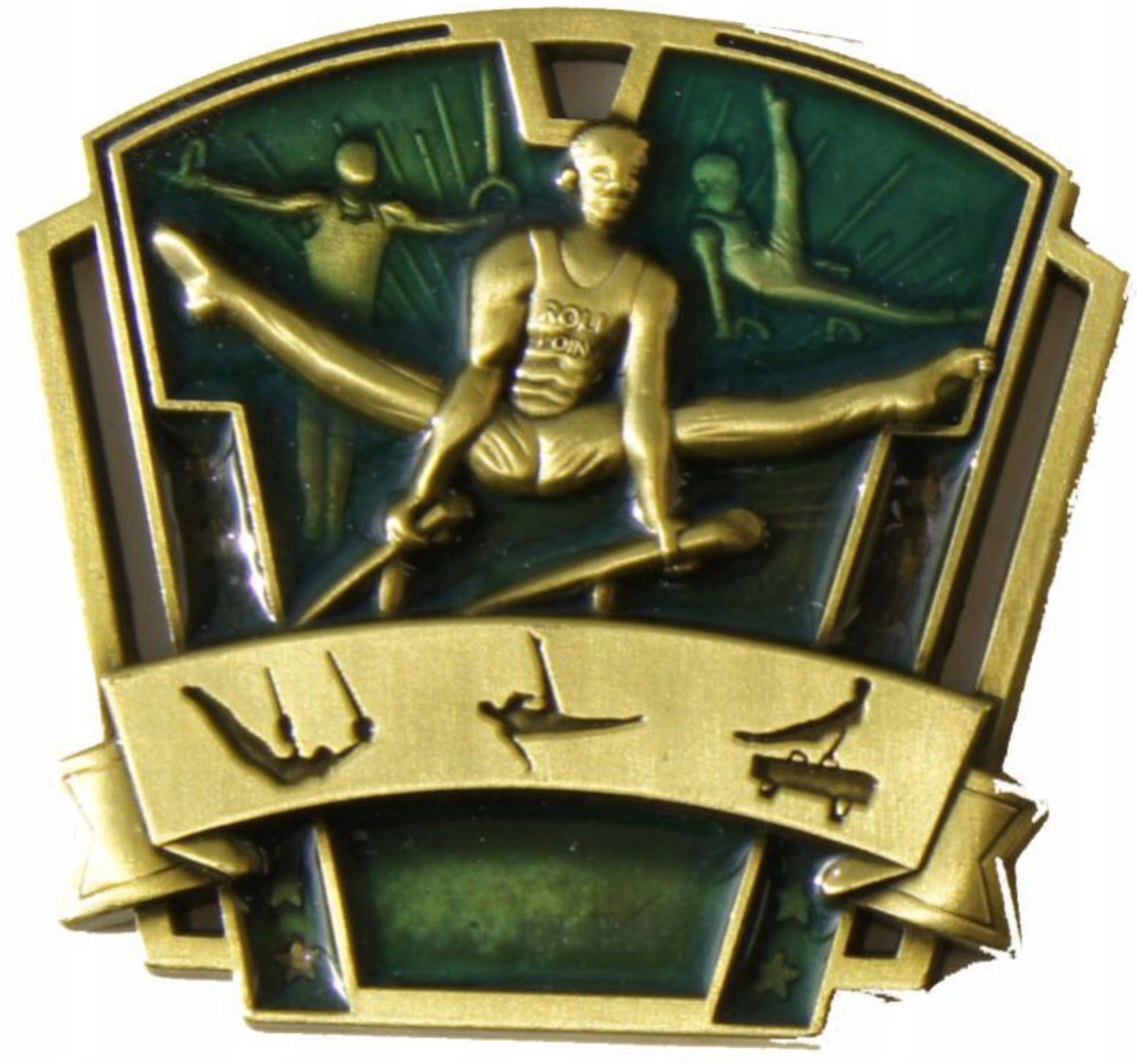Medal Gimnastyka M odlewany+wstążka+blaszka alum.