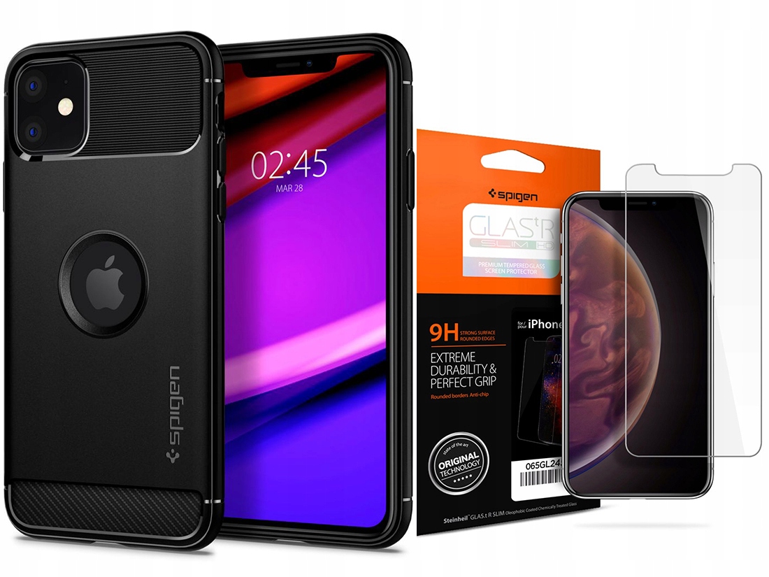 

Spigen Rugged Armor Etui Do Iphone 11 +szkło Sgp