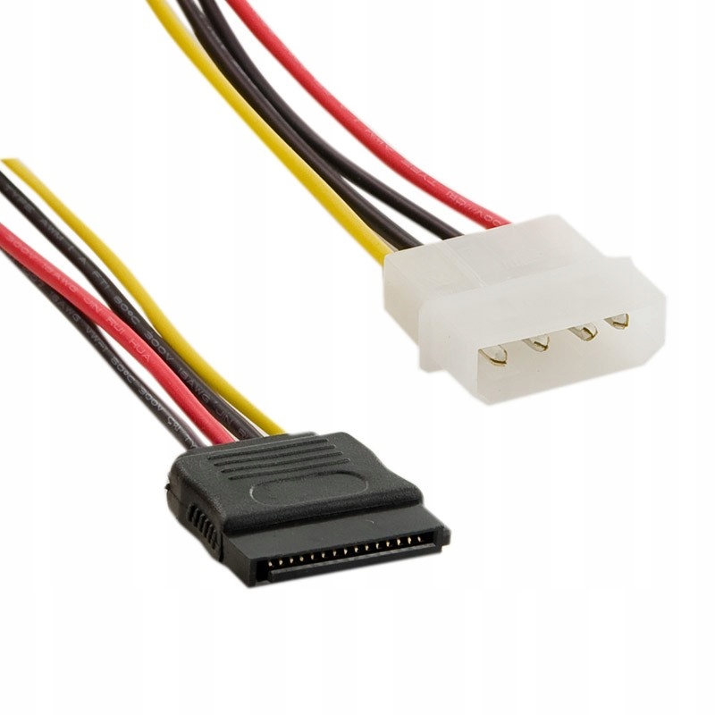 Kabel zasilajacy MOLEX - SATA M/F 15cm 4WORLD