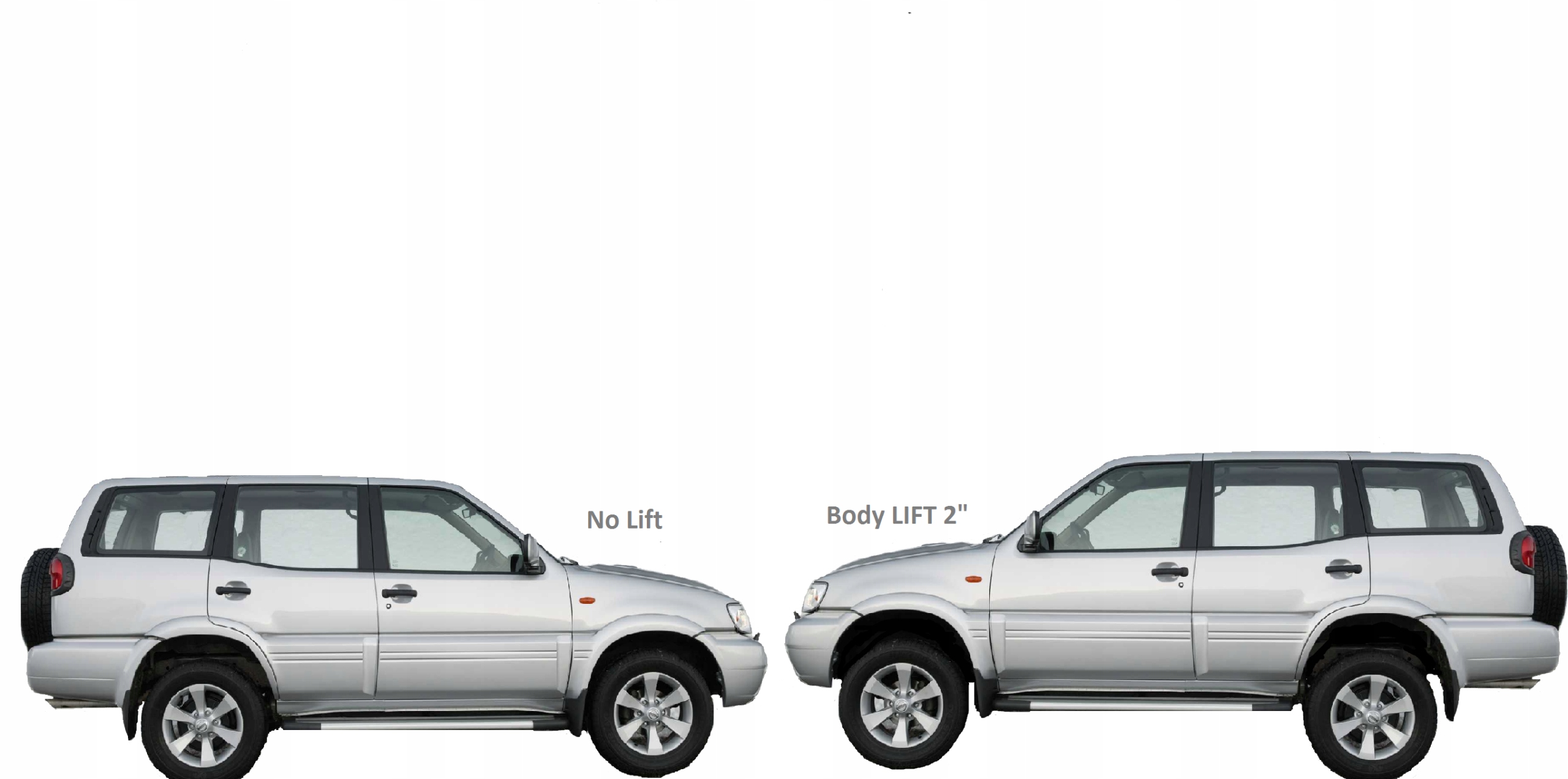 Body Lift 2 Nissan Terrano R20 Off Road 4x4 Weight with packaging 5 kg