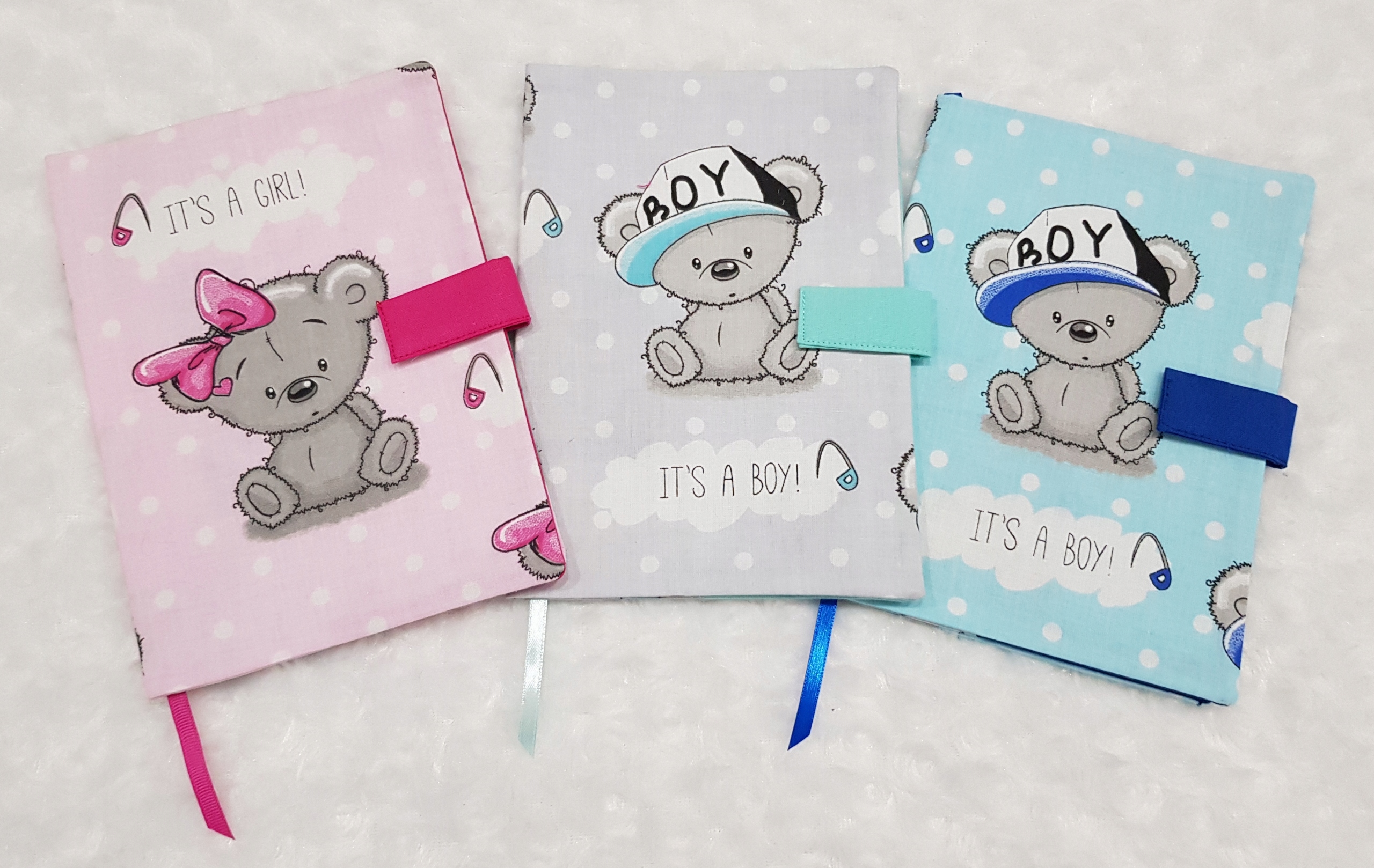 

Okładka na książeczkę zdrowia z imieniem, zakładką