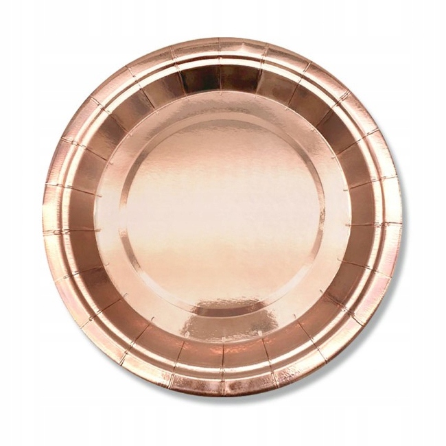 Zestaw ROSE GOLD Talerzyki Kubki i Słomki 12 osób Kod producenta SET_ZTKS-1