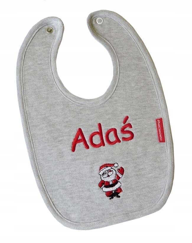 ŚLINIAK Z HAFT IMIĘ DZIECKA prezent MIKOŁAJ ŚWIĘTA