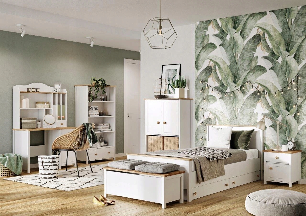 24H Meble dziewczynki STORY SO-07 st nocny białe Kolekcja STORY