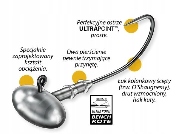 Główka jigowa Dragon V-Point Football 3/0 7,5g