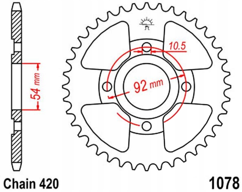 Zadní ozubení Jt R1078 47 60Z Yamaha Tzr 50 03-16