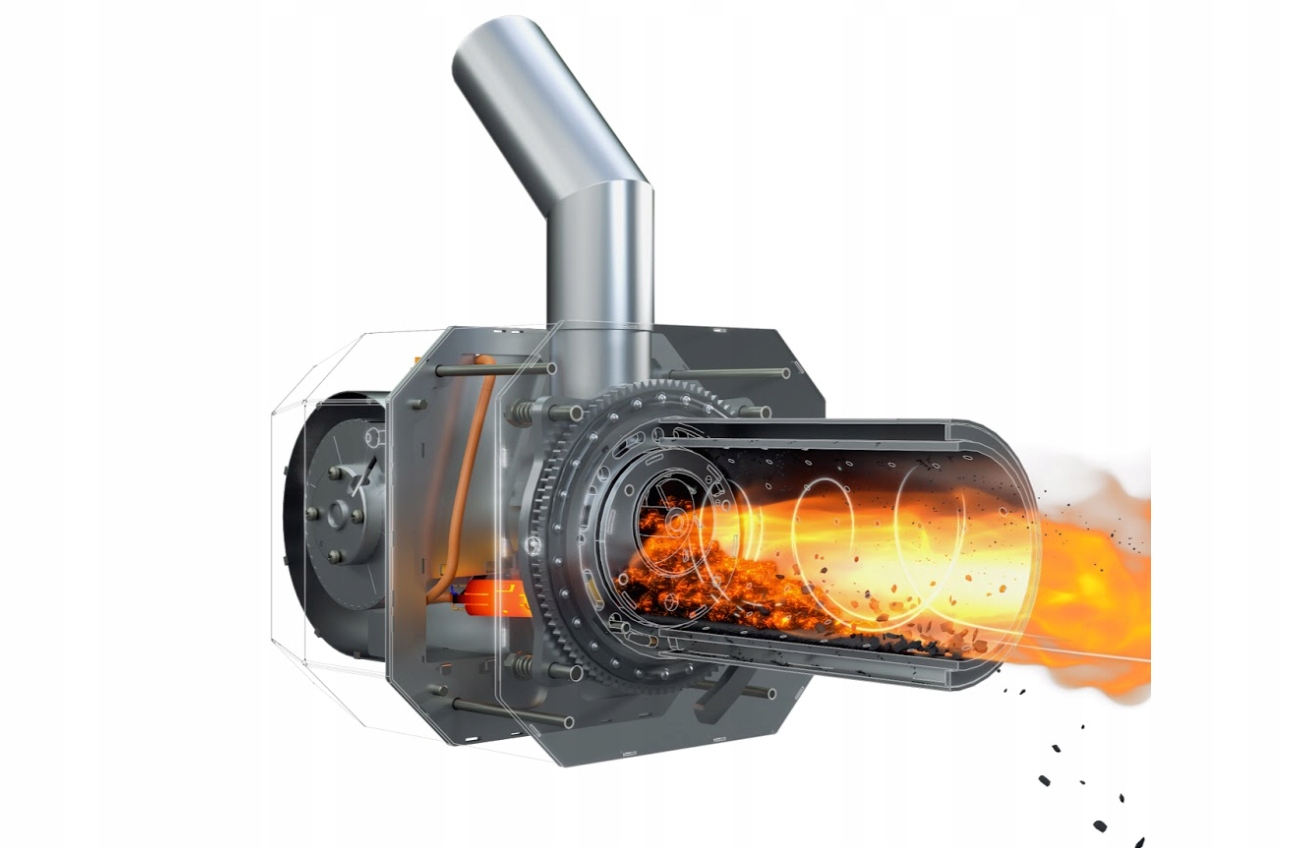 Palnik na pellet Kipi ecoMAX 360/361 w kolorze szarym