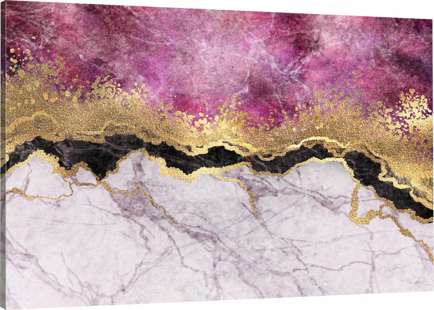 

Nowoczesny Obraz Na Płótnie Różowy Złoto 110x70