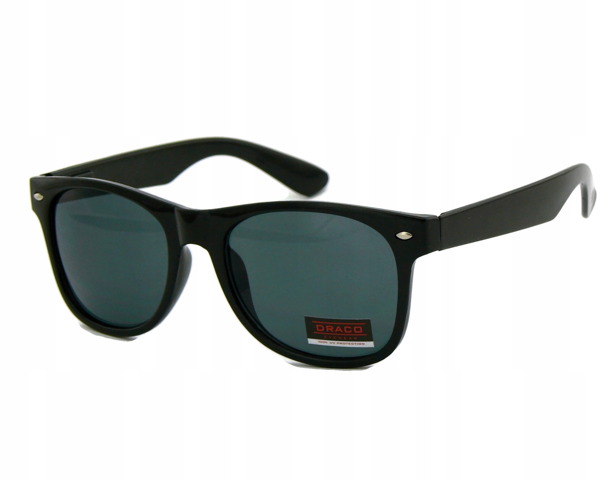 

Czarne Okulary nerdy Przeciwsłoneczne filtr Uv 400