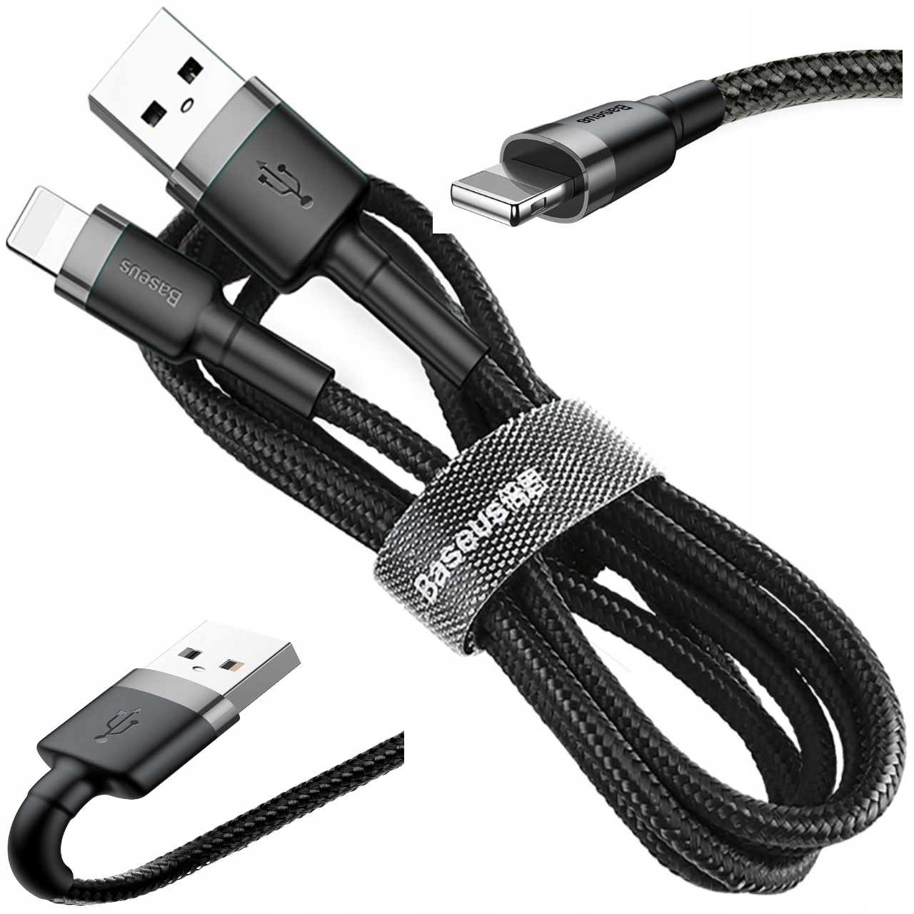 

Baseus Nylonowy Kabel 2.4A 1M Do Iphone Lightning