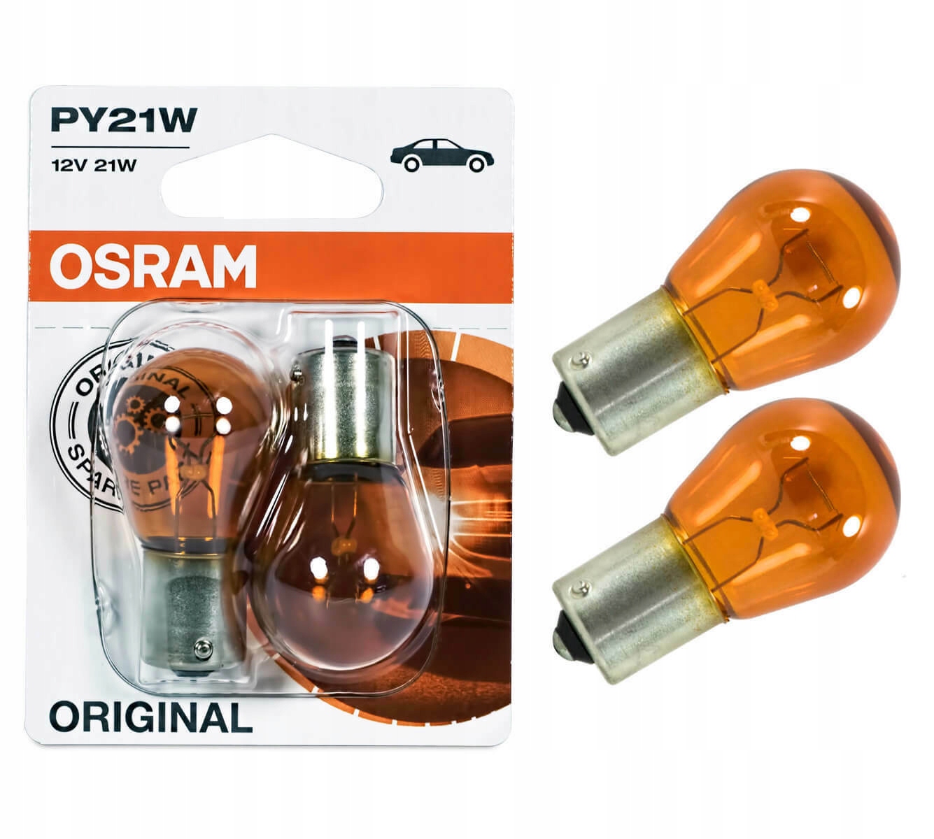 OSRAM 2X PY21W 12 В ОРАНЖЕВАЯ ЛАМПА купить с доставкой из Польши с ...