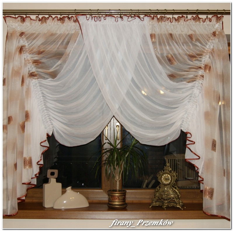 Firany Voál Organza hotová záclona na garnýž 2 m