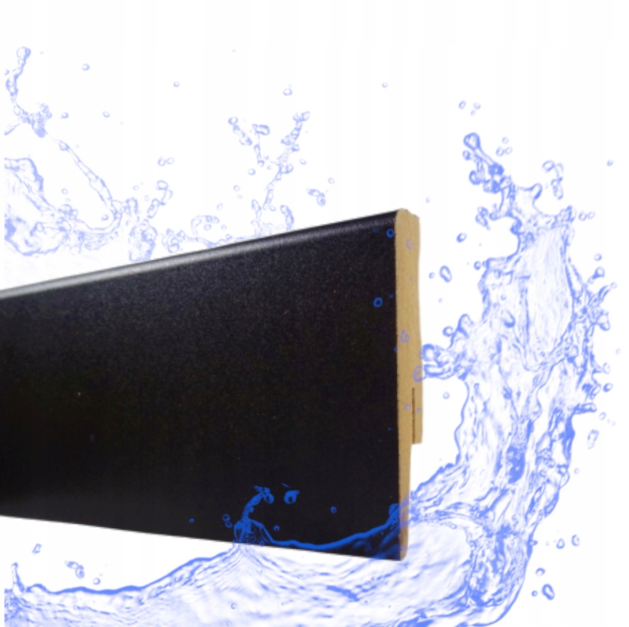 8cm LISTWA PRZYPODŁOGOWA FORMATOWANA MDF ANTRACYT Długość 240 cm