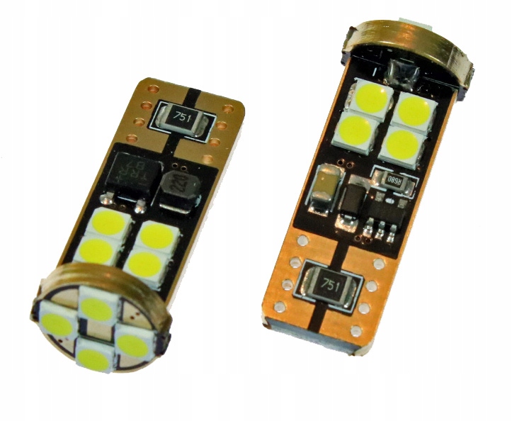 Żarówka led w5w can bus driver trwała 12/24v