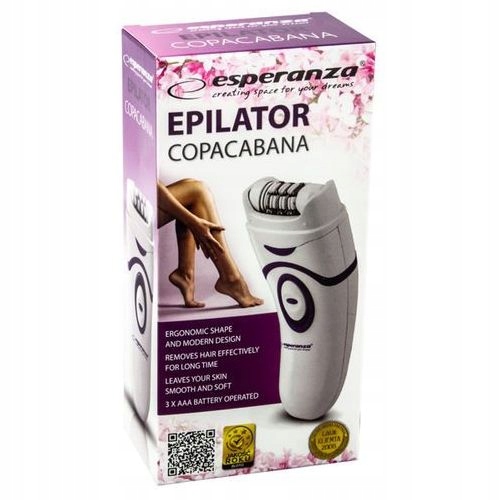 Depilator Esperanza COPACABANA BIAŁO-NIEB | EBD002 Zasilanie baterie