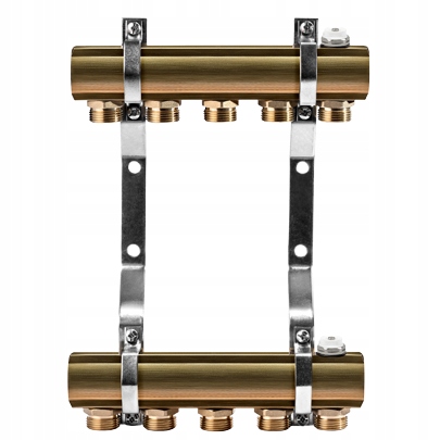 Rozdzielacz 4 obwody z Nyplami + Odpowietrzniki