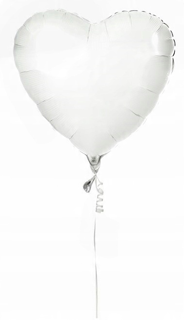 

Białe serce balon na Komunie dekoracja komunijna