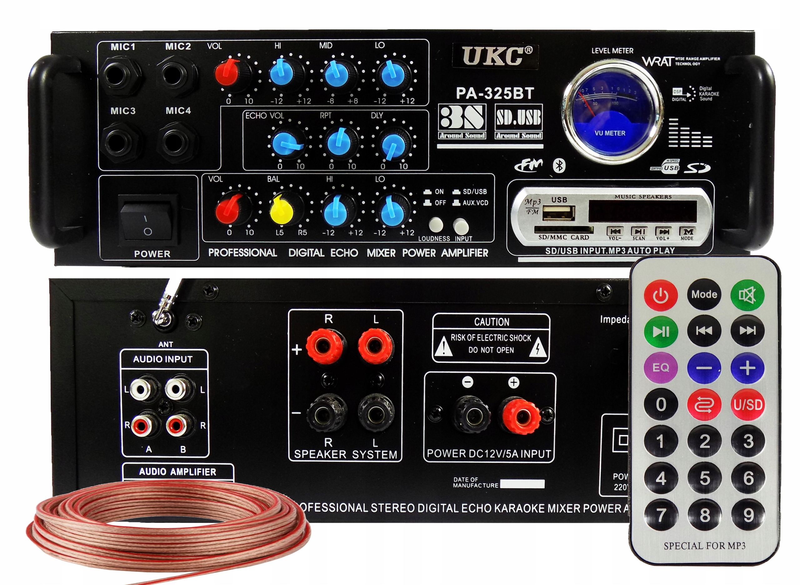 ZESTAW ESTRADOWY 1200W NAŁOŚNIENIE BLUETOOTH 2xMIK Liczba kanałów 0