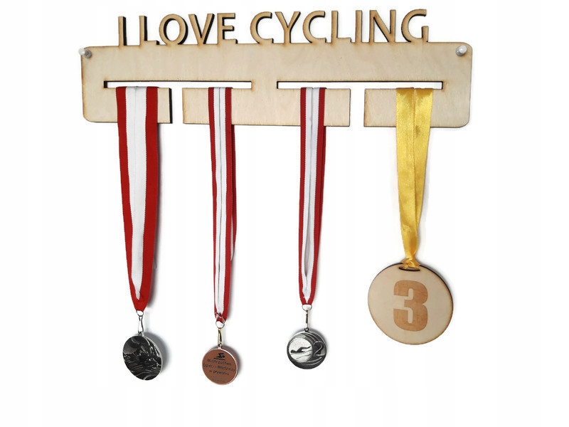 I Love Cycling Wieszak na medale 38 cm medalówka
