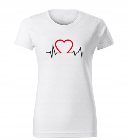 

Koszulka T-Shirt Serce Kardiogram prezent XXL