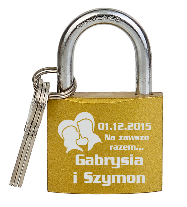 

Walentynki kłódka miłości na most Grawer imion